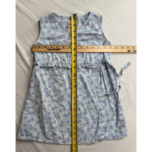 Laura Ashley Dress Wrap Style Floral Blue Girls Size‎ 6 Years Cotton - Picture 7 of 8